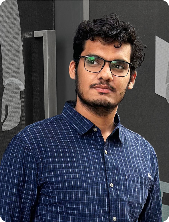 Image of Harshit Jotwani reading book (About face)