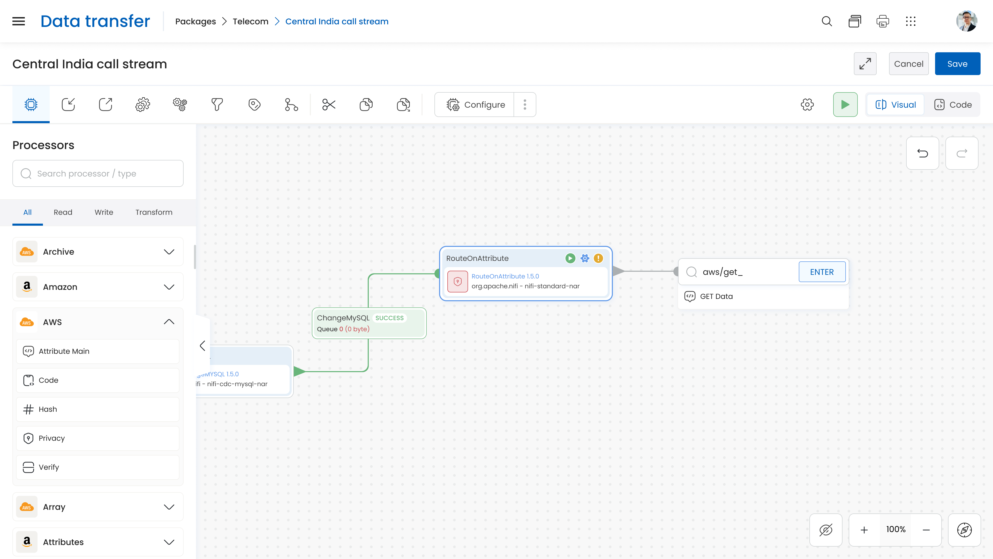 Advanced ETL Old UI Processor View